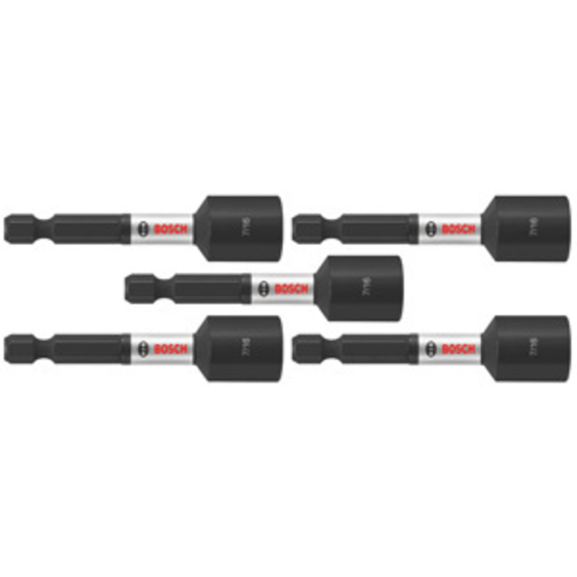 Bosch Impact Tough Nutsetters — 7/16in. x 2-9/16in., High-Torque, 5 Pcs, Model# ITNS7162B